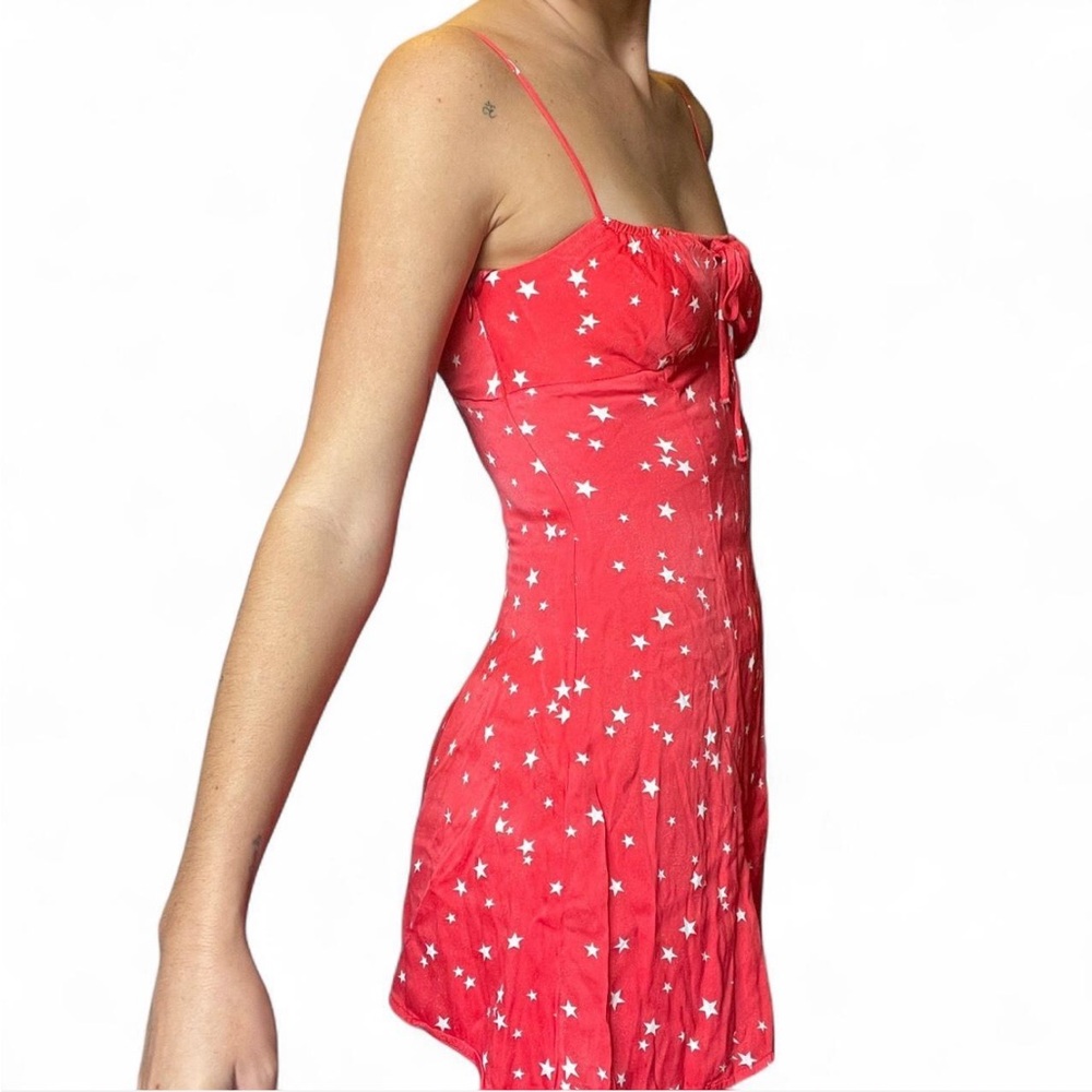 Red Star Print Dress